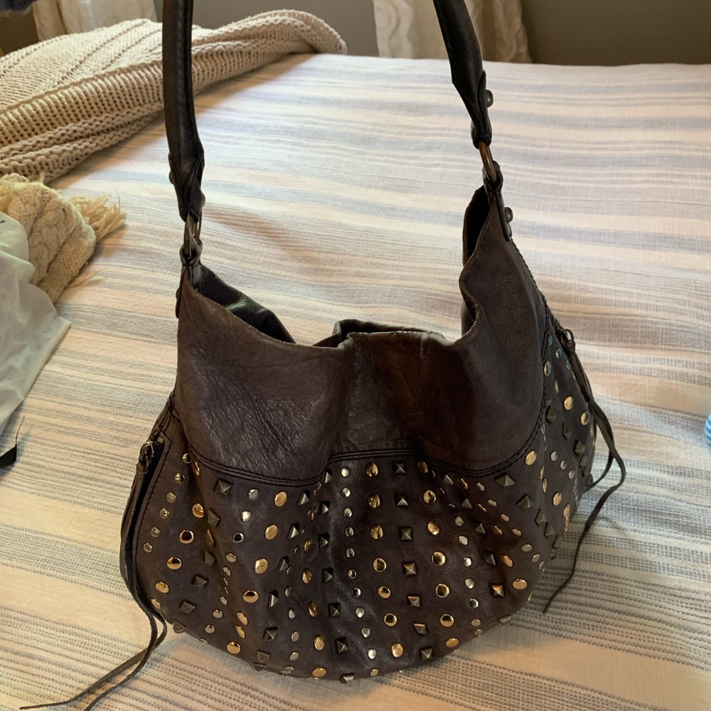 Rebecca minkoff studded shoulder tote